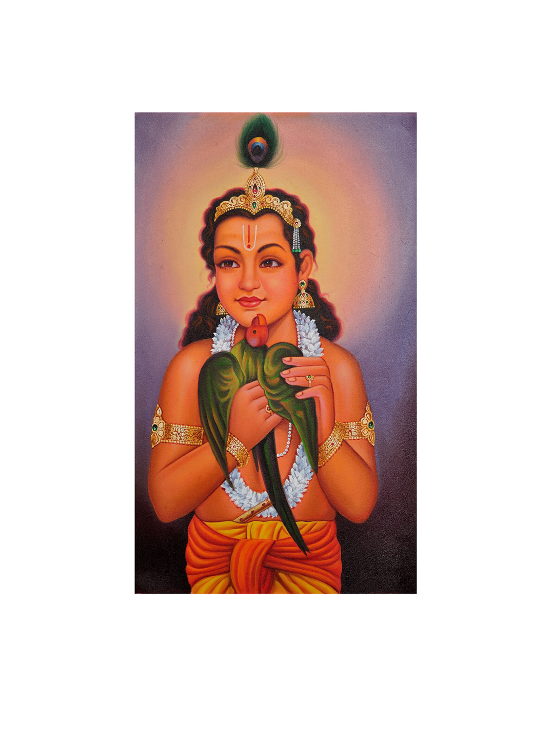 Exotic India Canvas Wall Rectangle Paintings Wall Art -20 x 33In