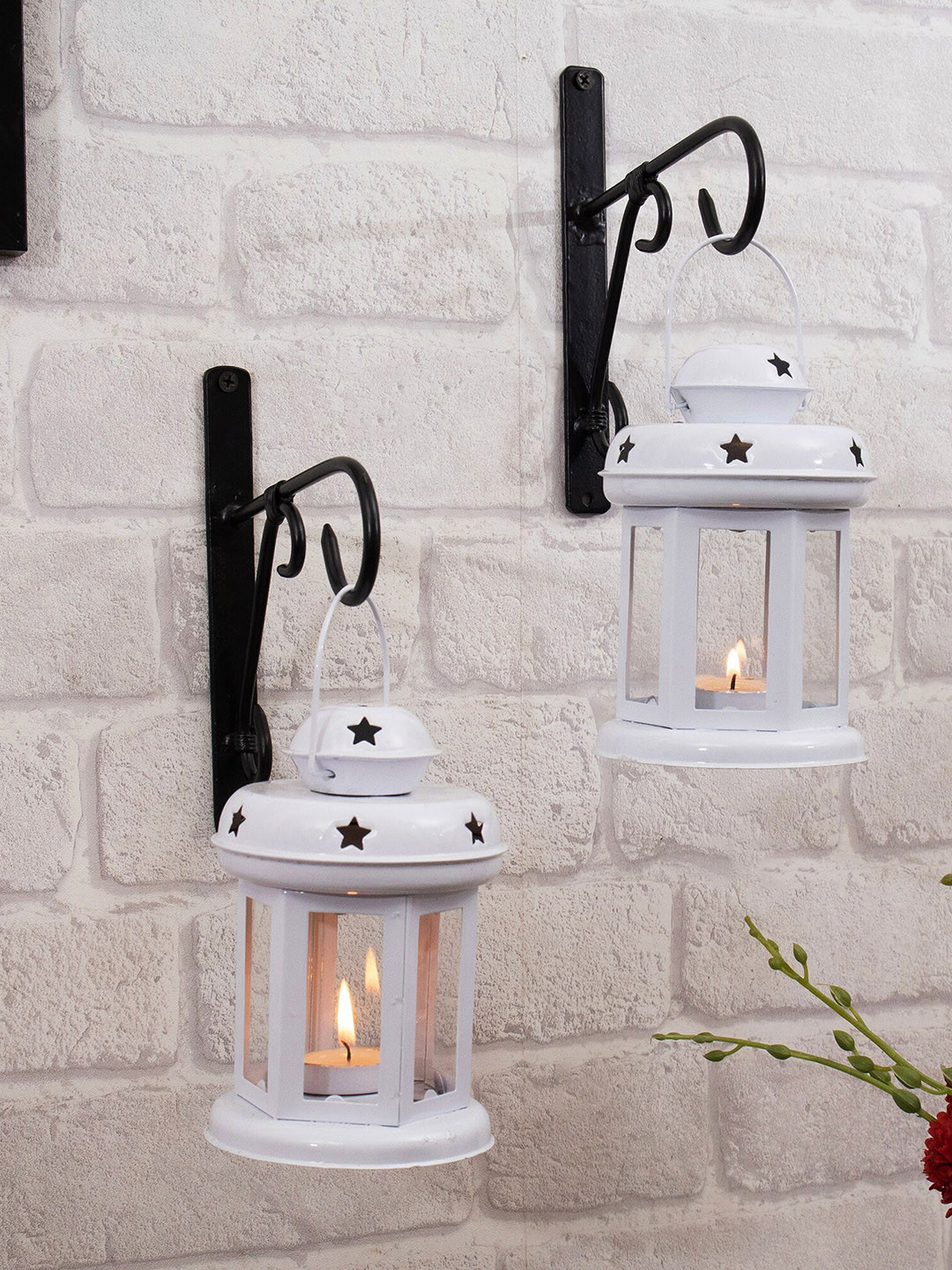 Homesake Set Of 2 Lantern Metal Candle Holders