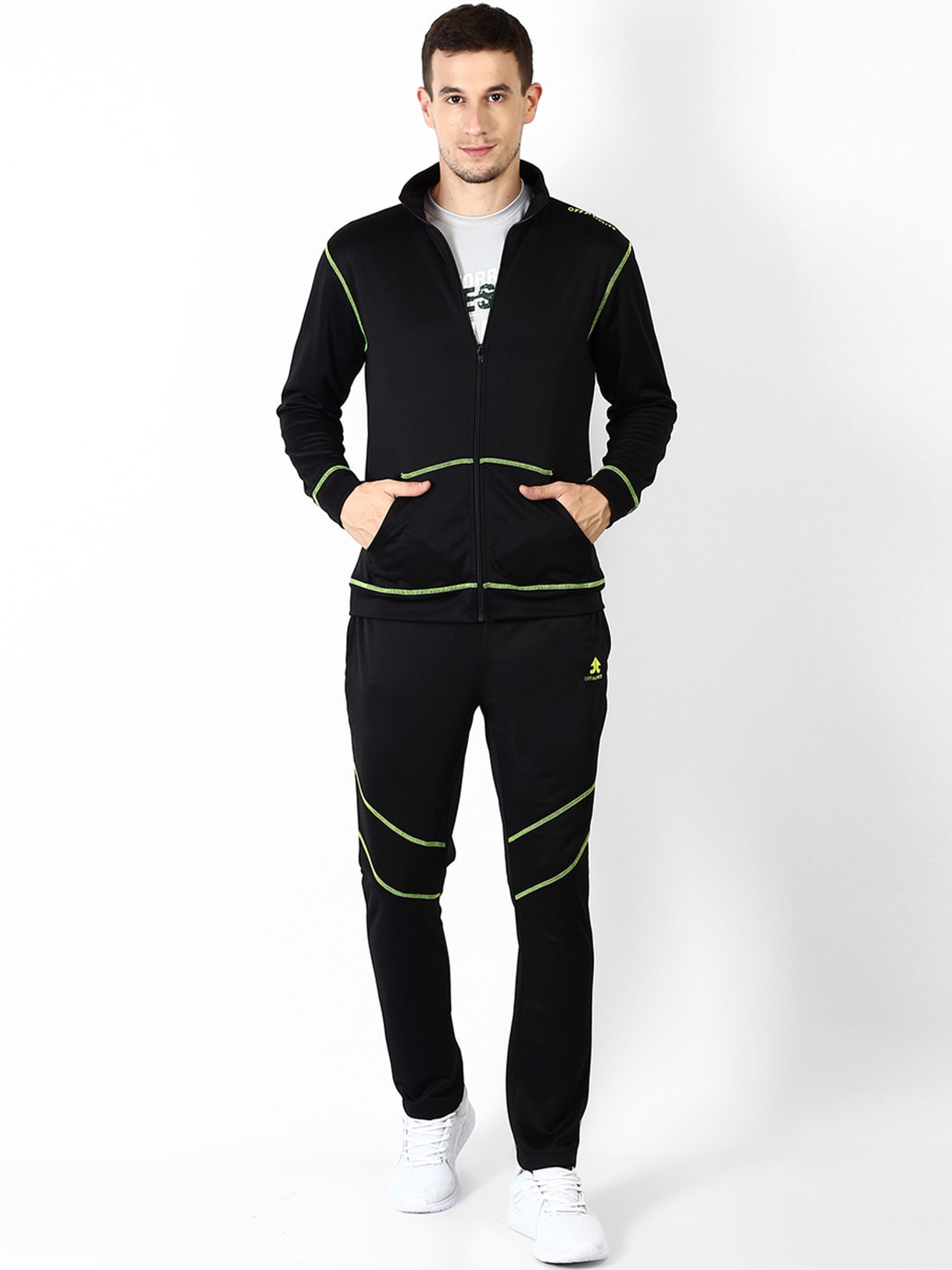 OFF LIMITS Men Black Solid Tracksuit