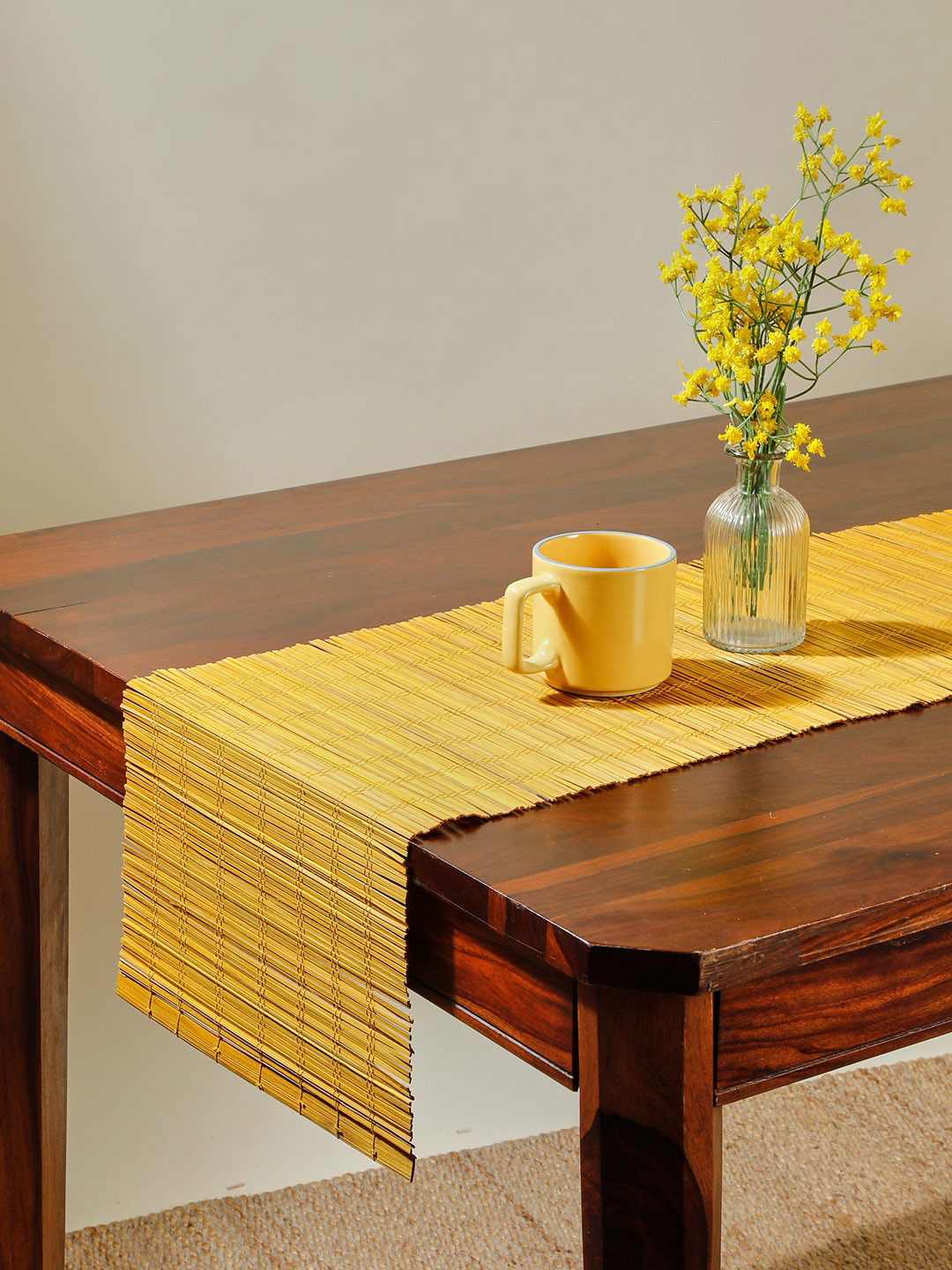 Fabindia Brown Solid Table Runners