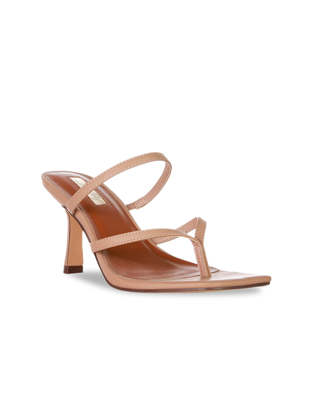 London Rag Nude-Coloured PU Party Heels