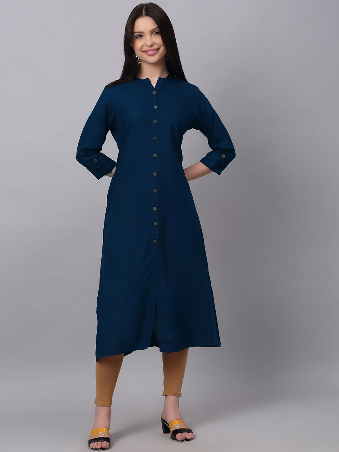 DORIYA Women Blue A Line Kurta