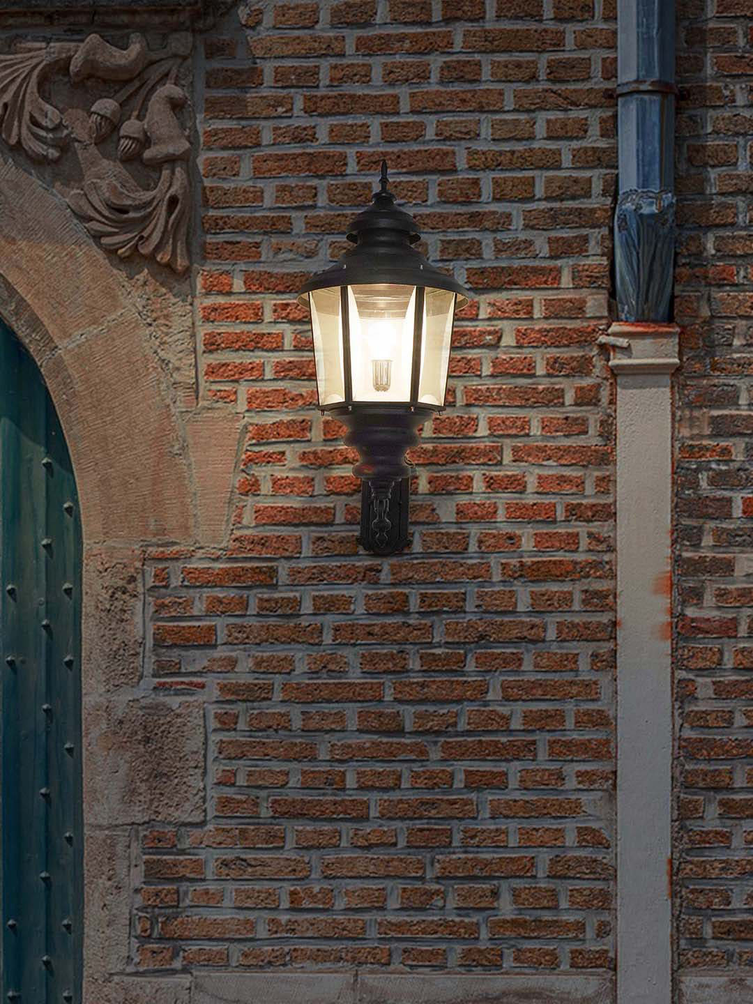 Fos Lighting Black Classic Aluminium Ornate Large Outdoor Wall Light