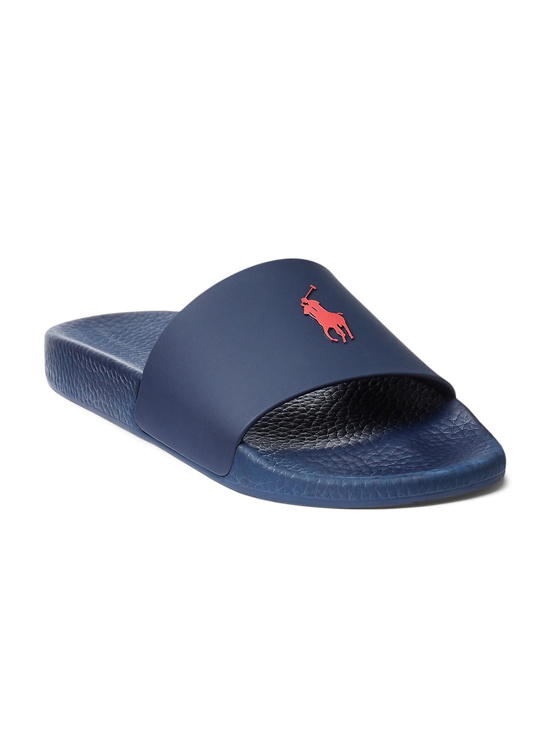 Buy Polo Ralph Lauren Men Navy Blue Rubber Sliders Flip Flops