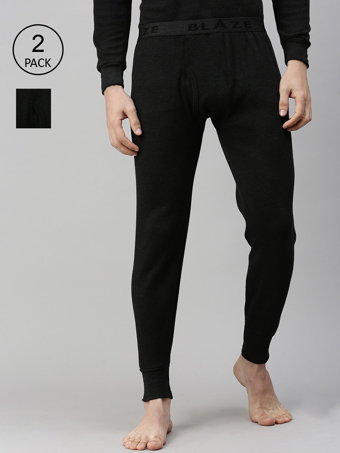 Buy LUX COTTS WOOL Men's Solid Cotton Thermal Trousers