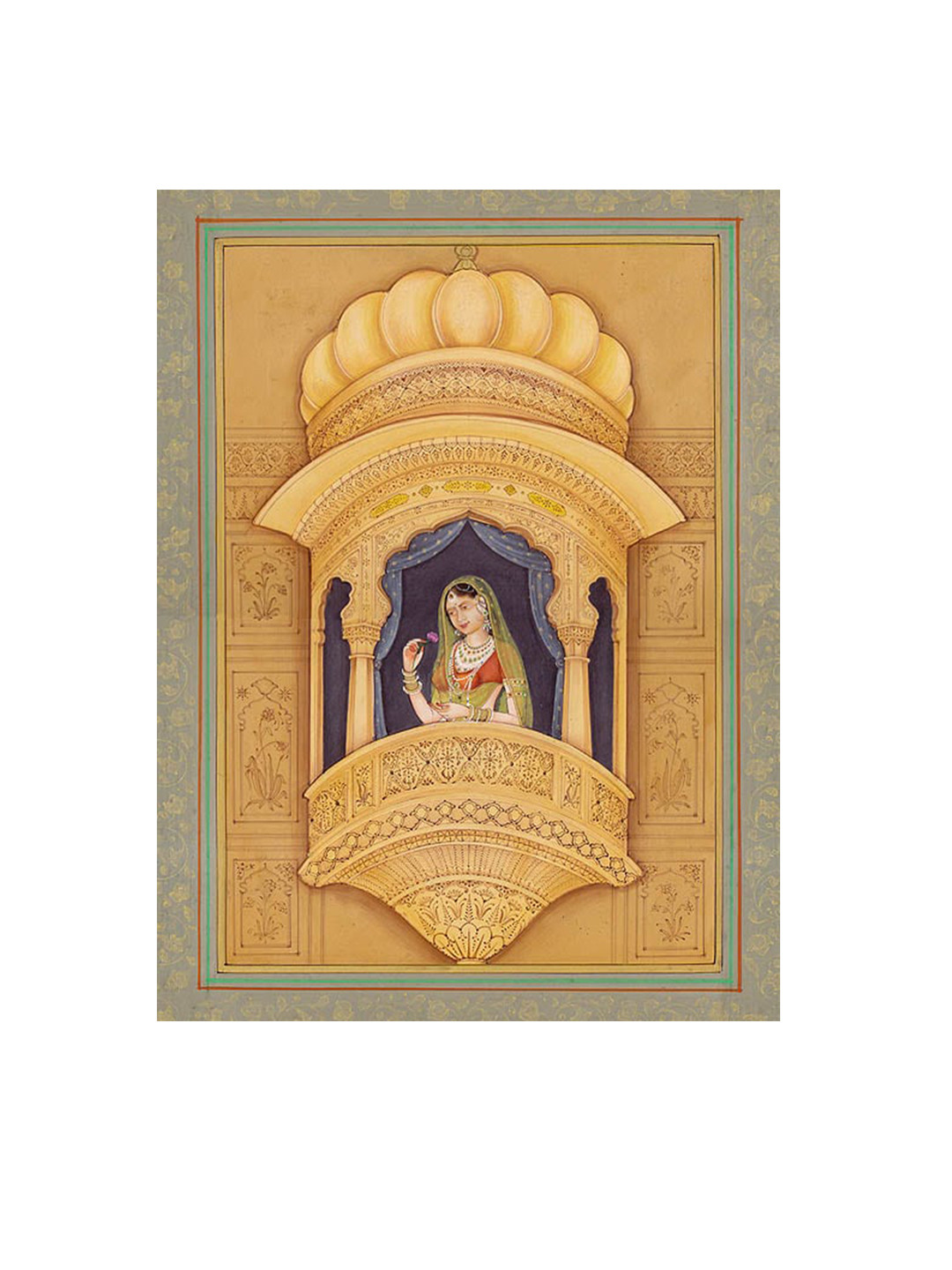 ExoticIndia hindu paintings Paper Wall Rectangle Paintings Wall Art -10.5 x 13.5In