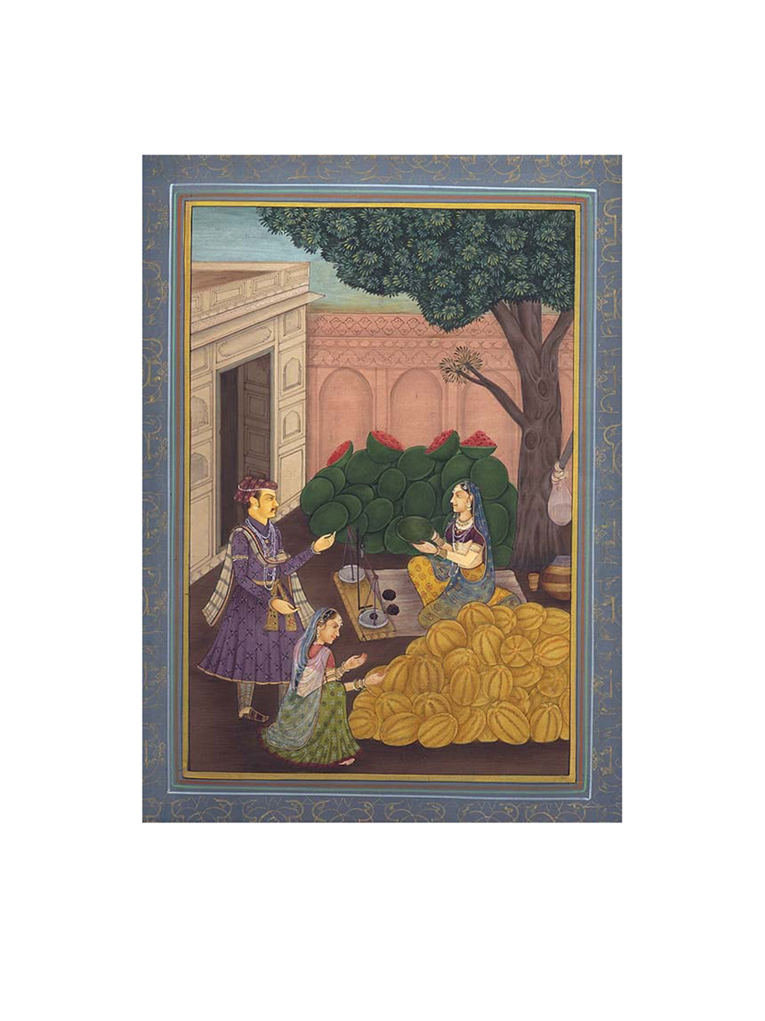 Exotic India Paper Wall Rectangle Paintings Wall Art -9.89 x 12.89 In