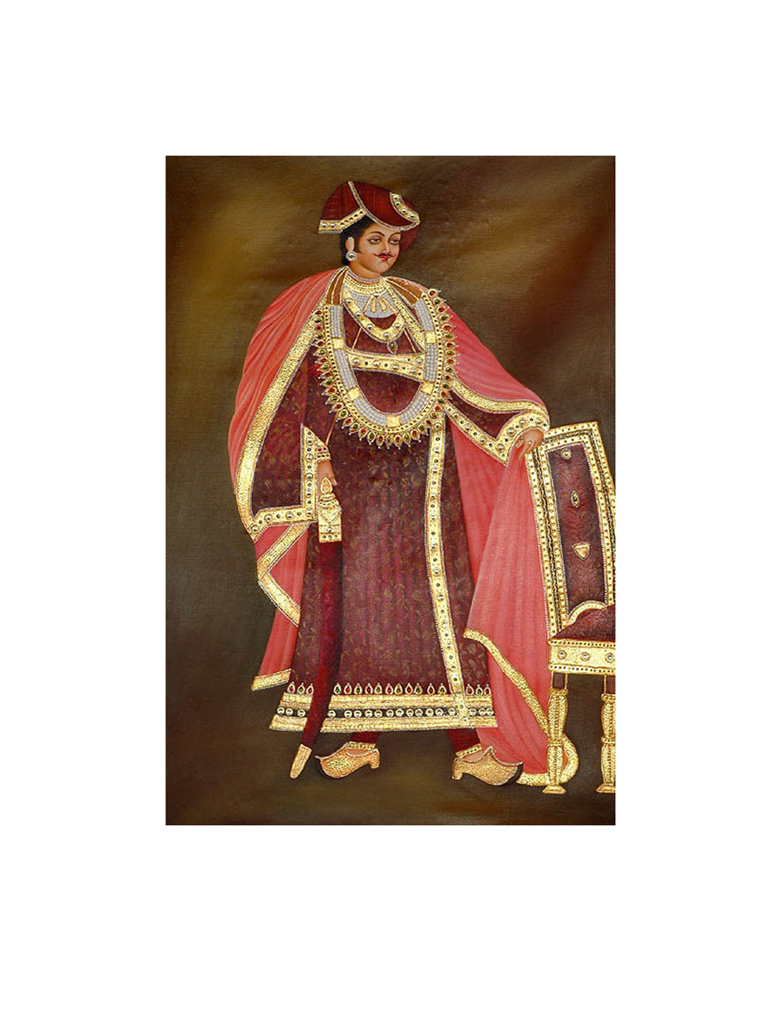 Exotic India The Prince Canvas Wall Rectangle Paintings Wall Art - 35.9 x 23.9 In