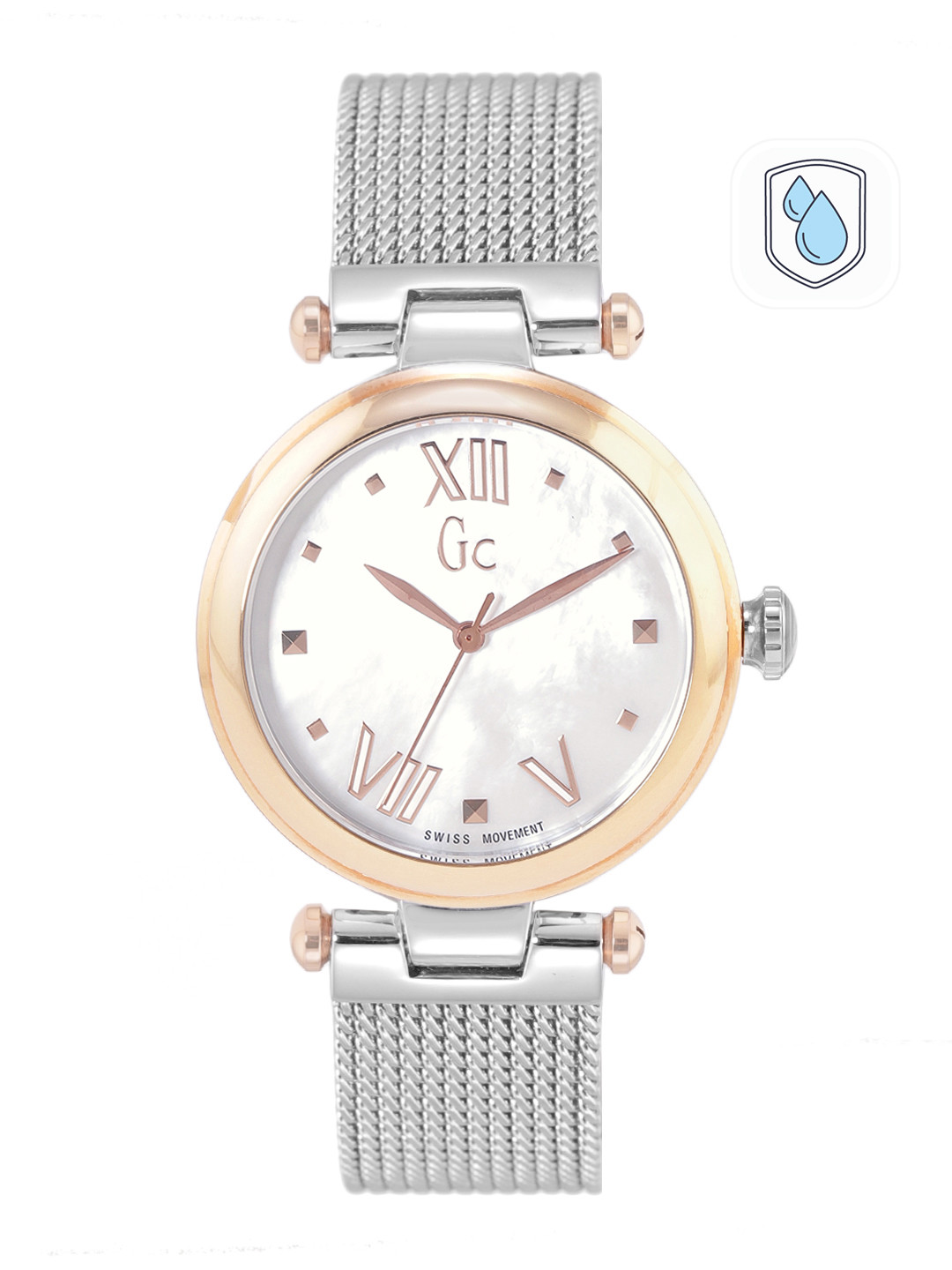 GC GUESS COLLECTION PureChic White Round Dial Women Quartz Analog Watch - Y31003L1