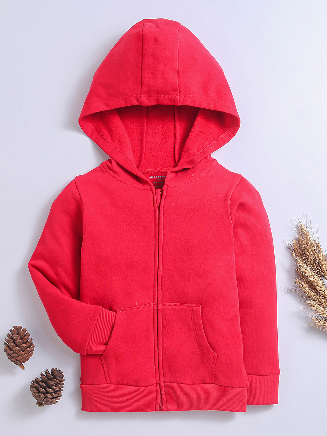 Nino Bambino Boys Red Outdoor Cotton Tailored Jacket