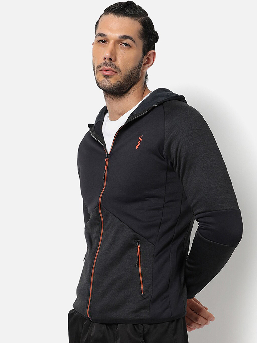 CAHOOT Men Black Windcheater Longline Outdoor Bomber Jacket