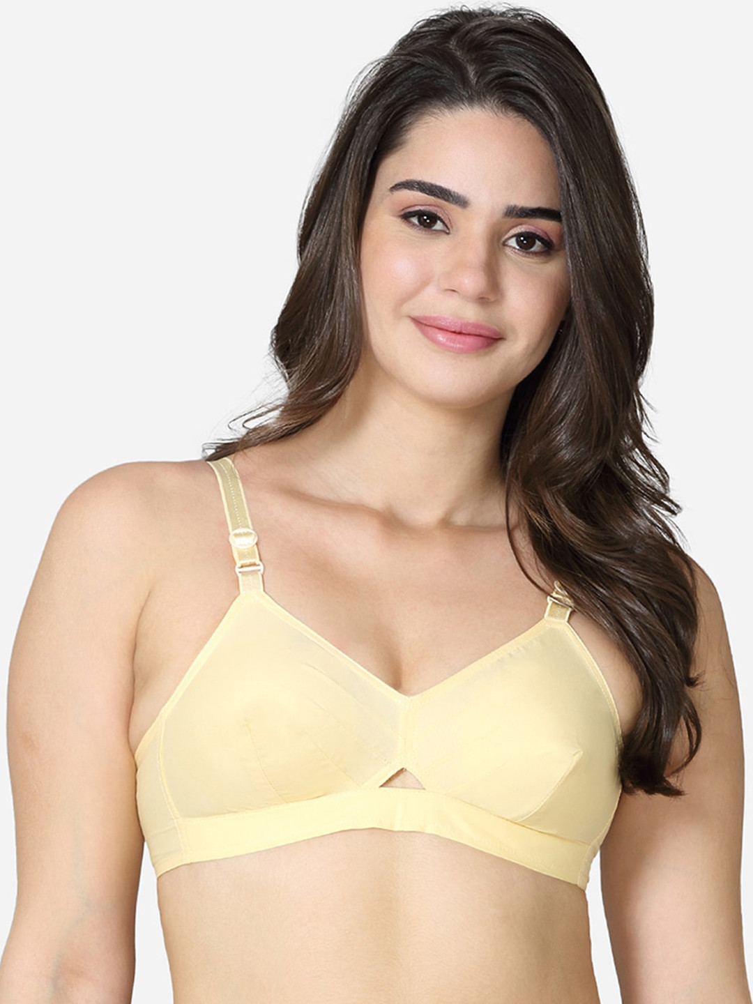 VStar Nude-Coloured single layered full coverage Cotton Bra