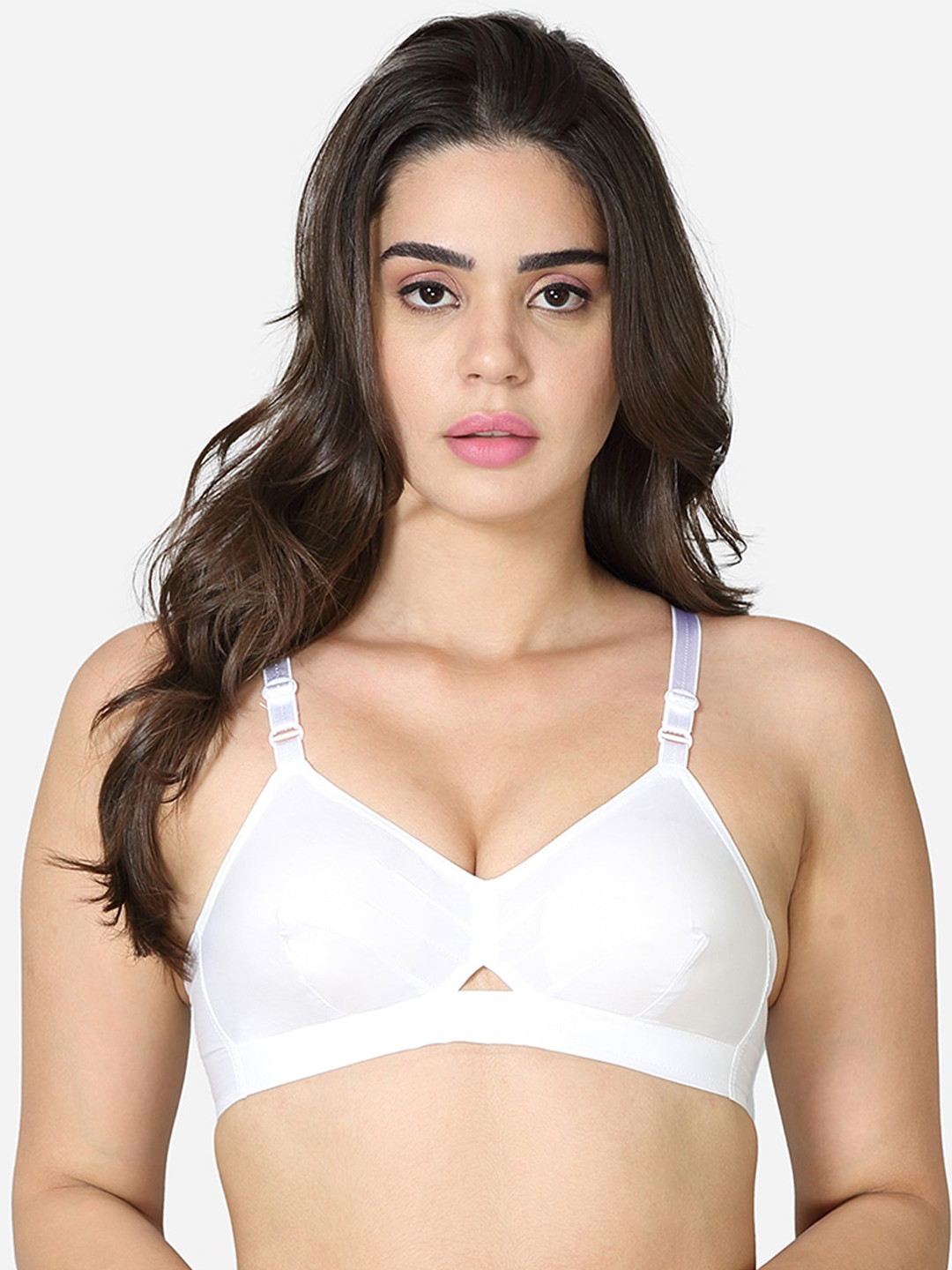 VStar White single layered full coverage Cotton Bra