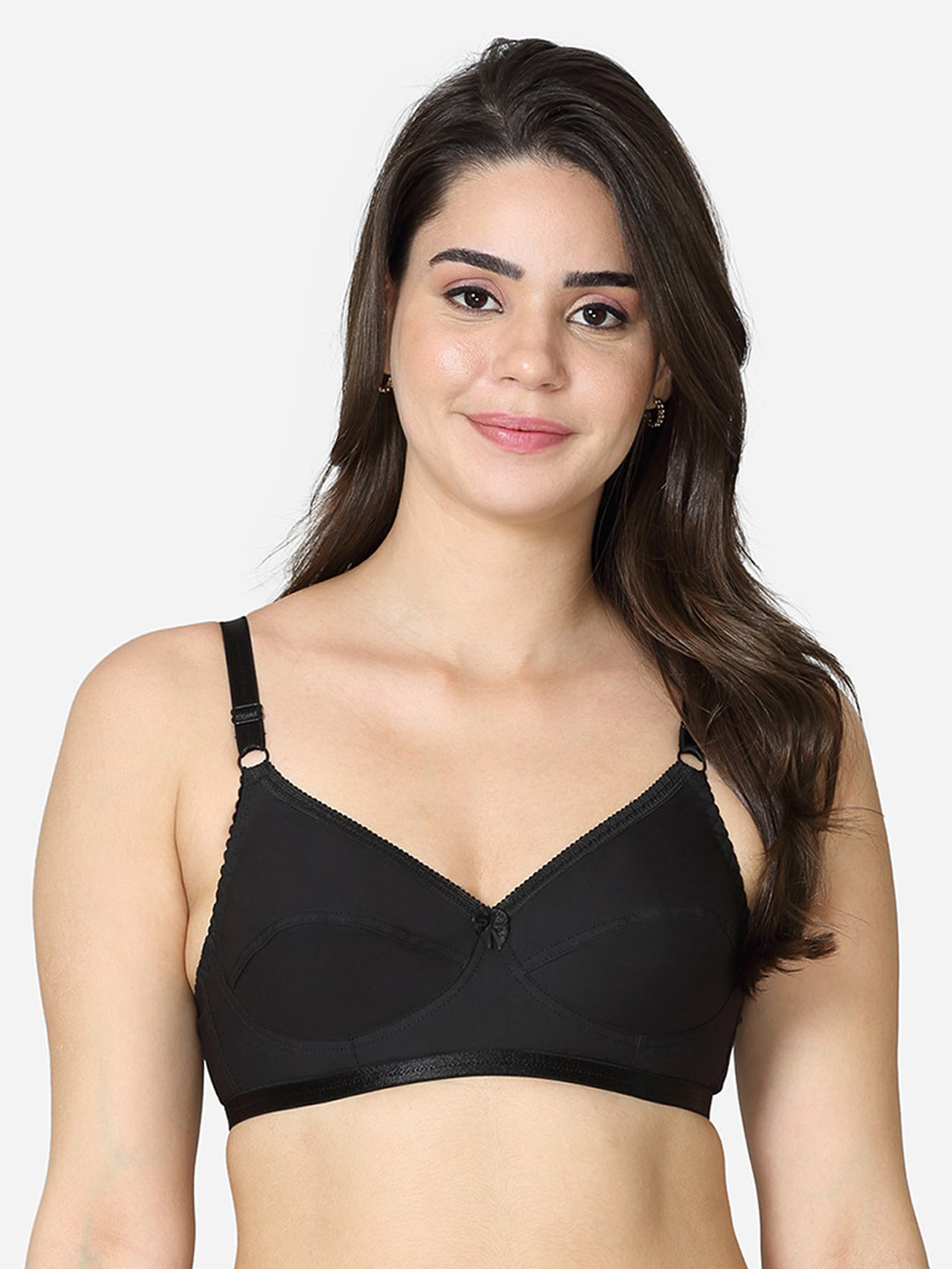 VStar Black full coverage push up Cotton Bra