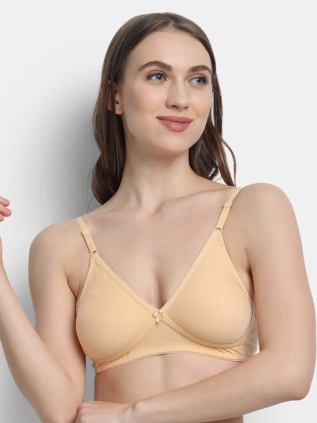 VStar Nude-Coloured Non Padded Non-Wired Everyday Bra-SALWARKAMIZ-B