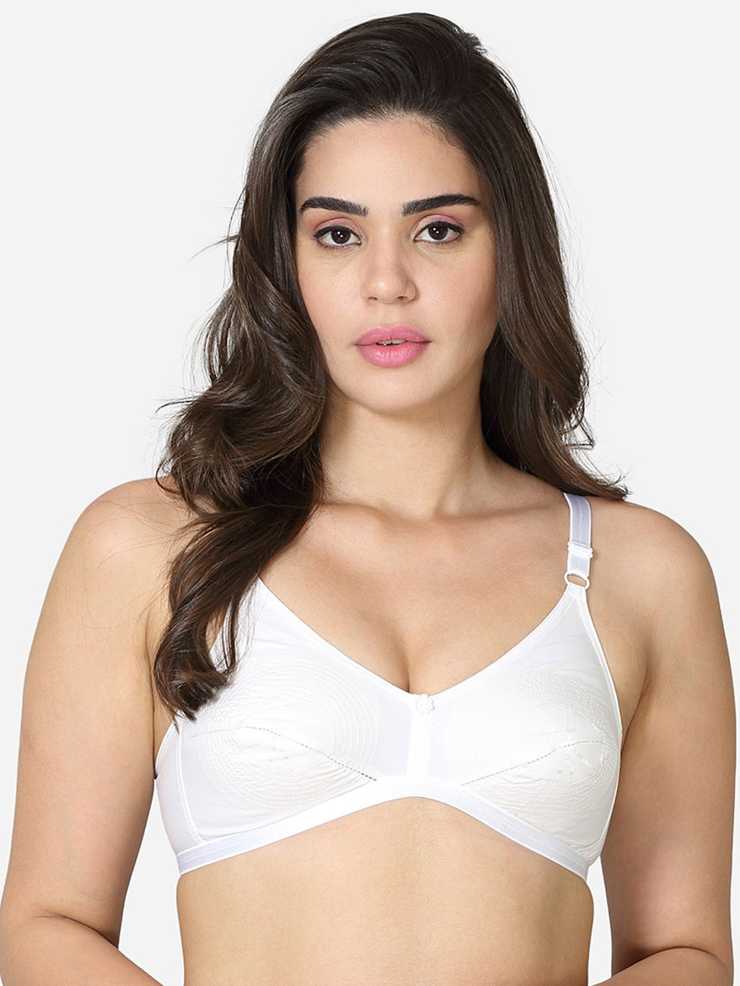 VStar White Non Padded Non-Wired Everyday Bra-ALIS-B-WHITE