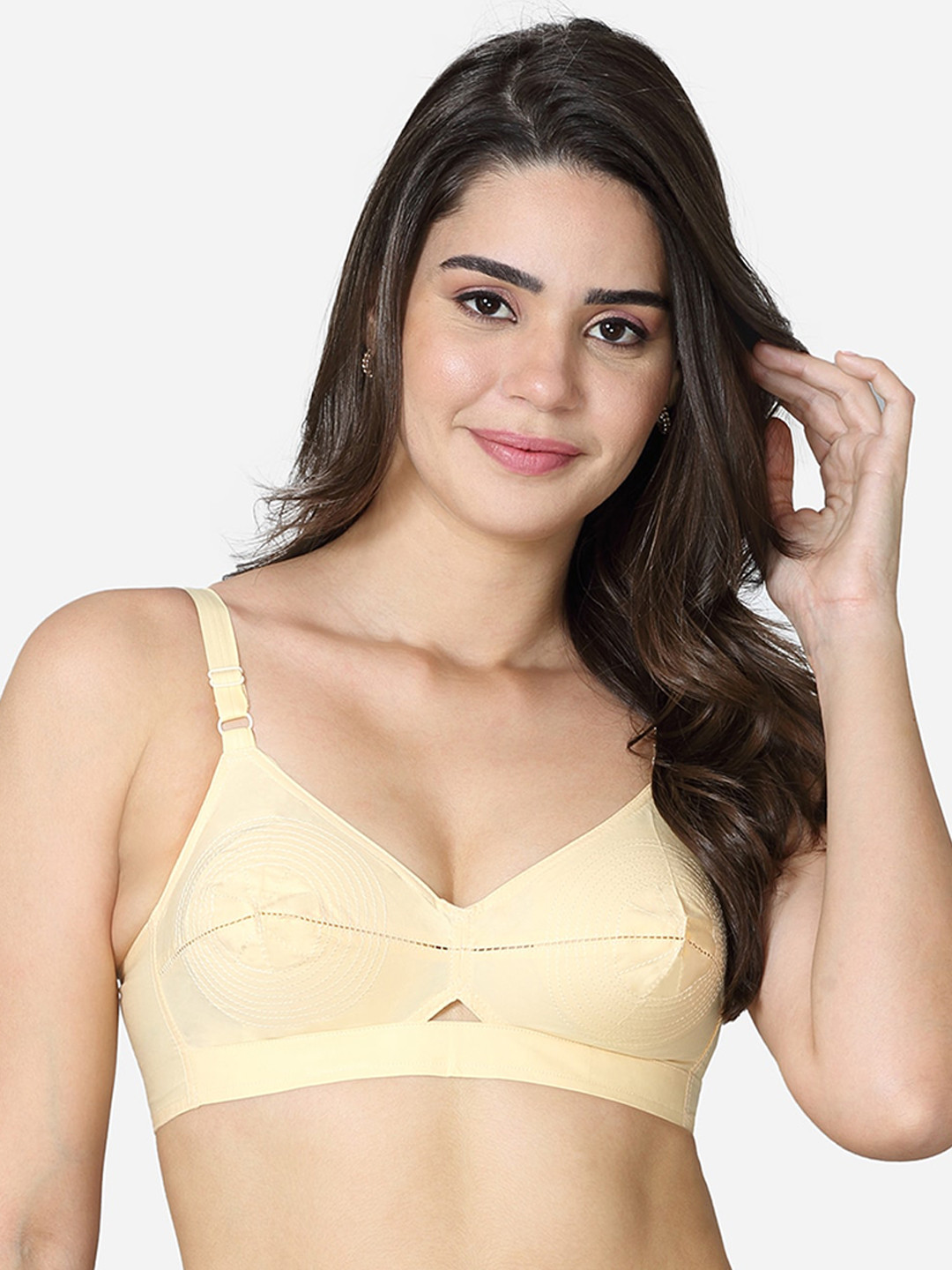VStar Nude-Coloured Non Padded Non-Wired Everyday Bra-ROSE-C-SKIN