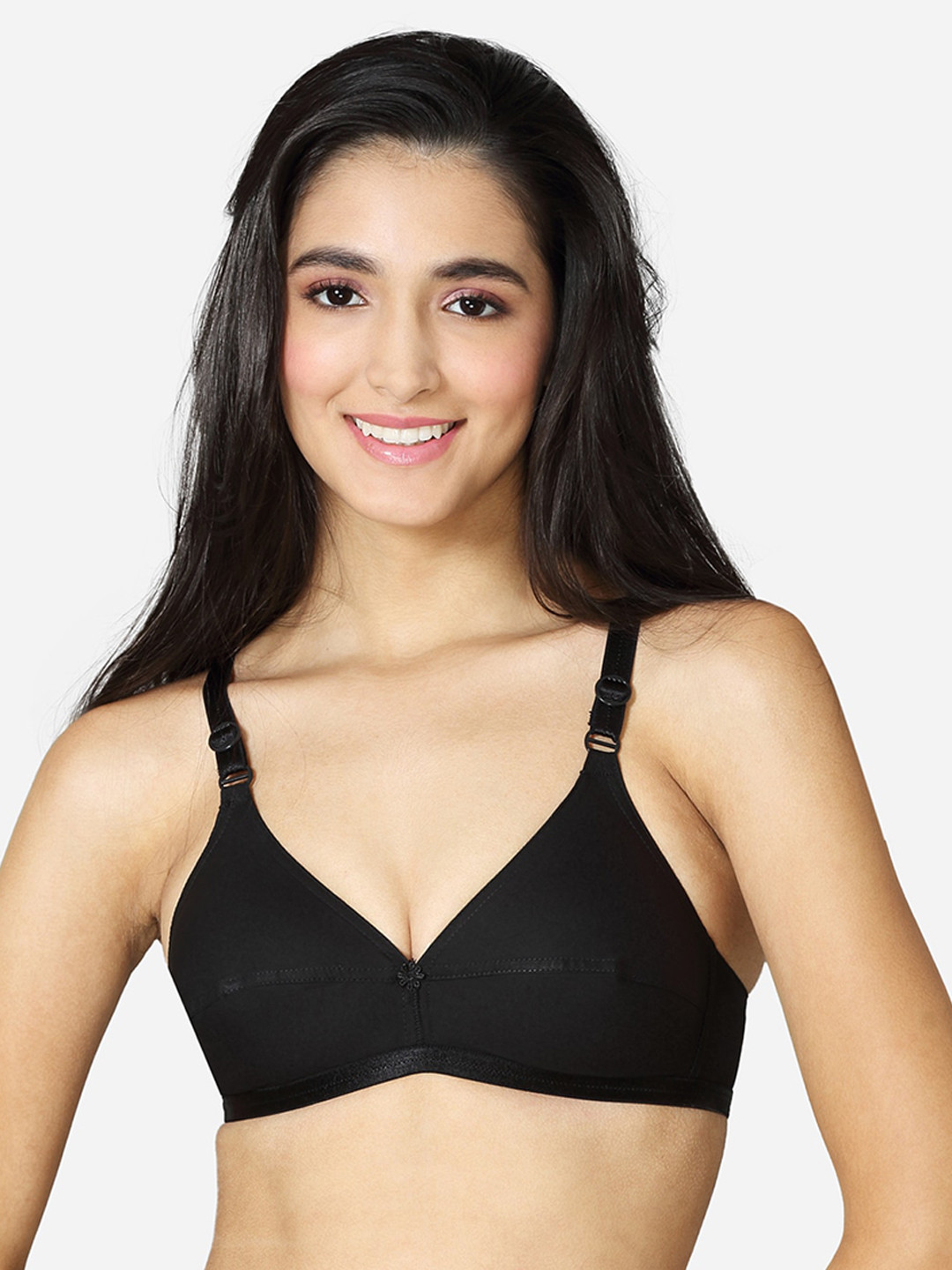 VStar Black Non Padded Non-Wired Everyday Bra-FANTASY-B-BLACK