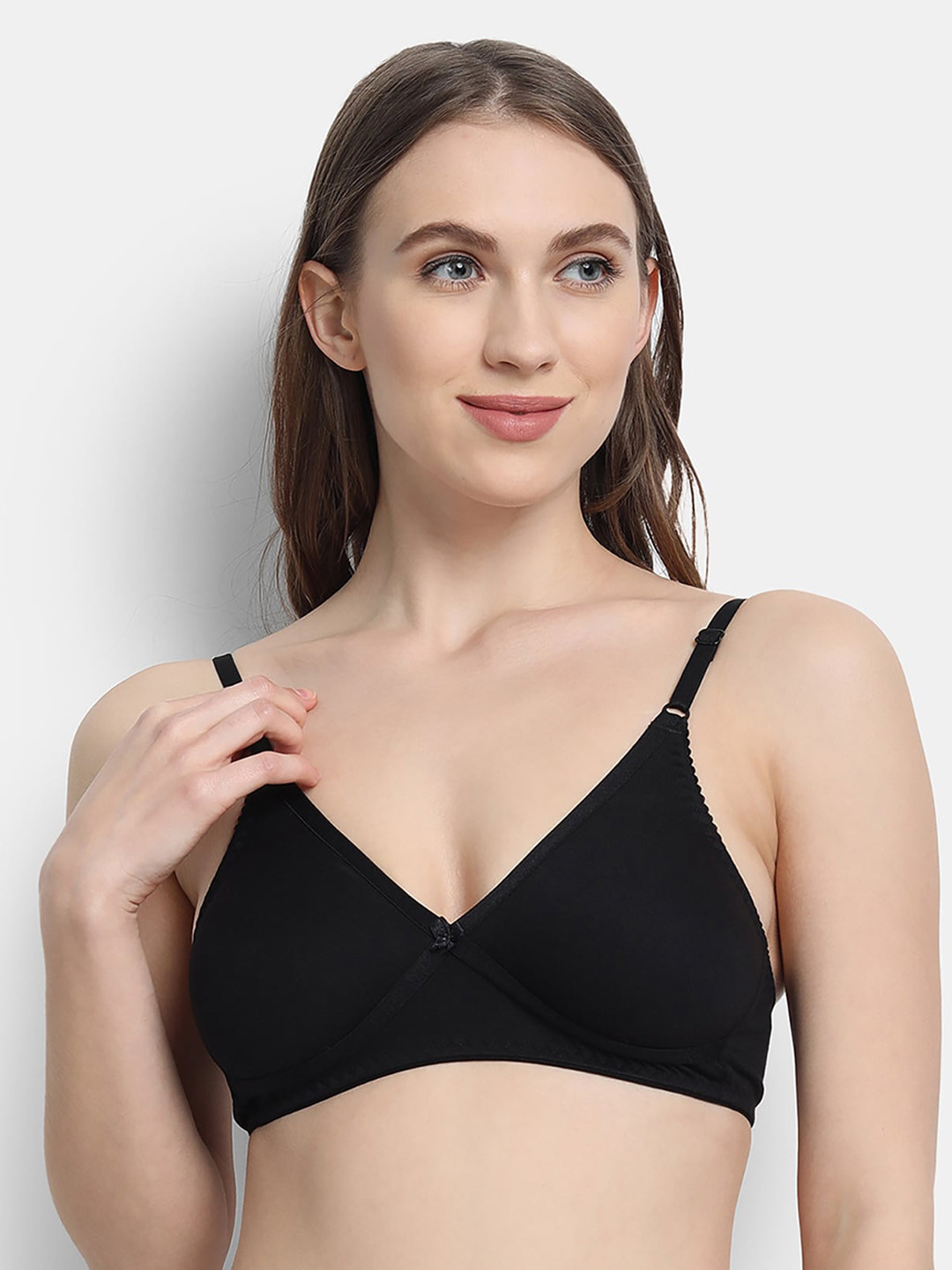 VStar Black Non Padded Non-Wired Everyday Bra-SALWARKAMIZ-B