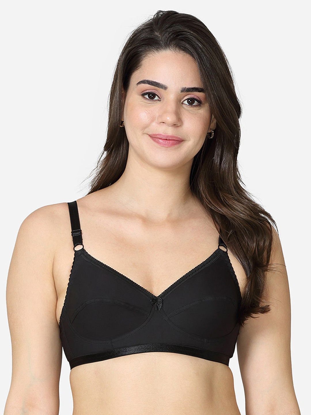 VStar Black Non Padded Non-Wired Everyday Bra-DREAMS-C-BLACK