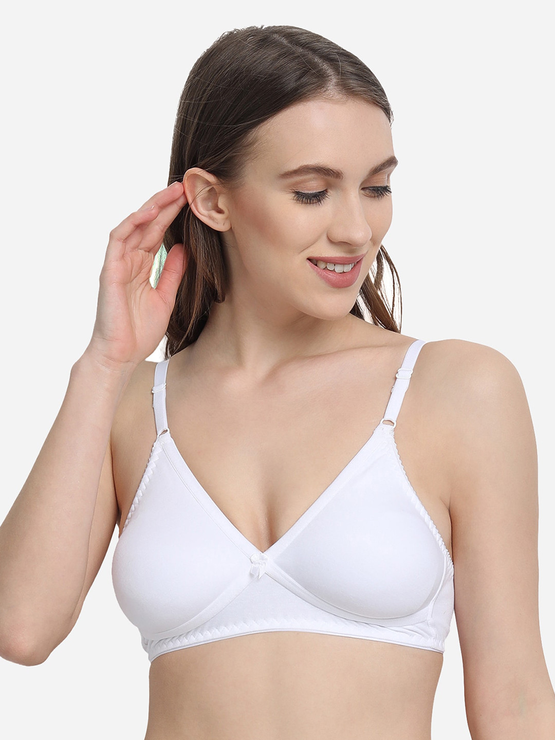 VStar White Non Padded Non-Wired Everyday Bra-SALWARKAMIZ-B