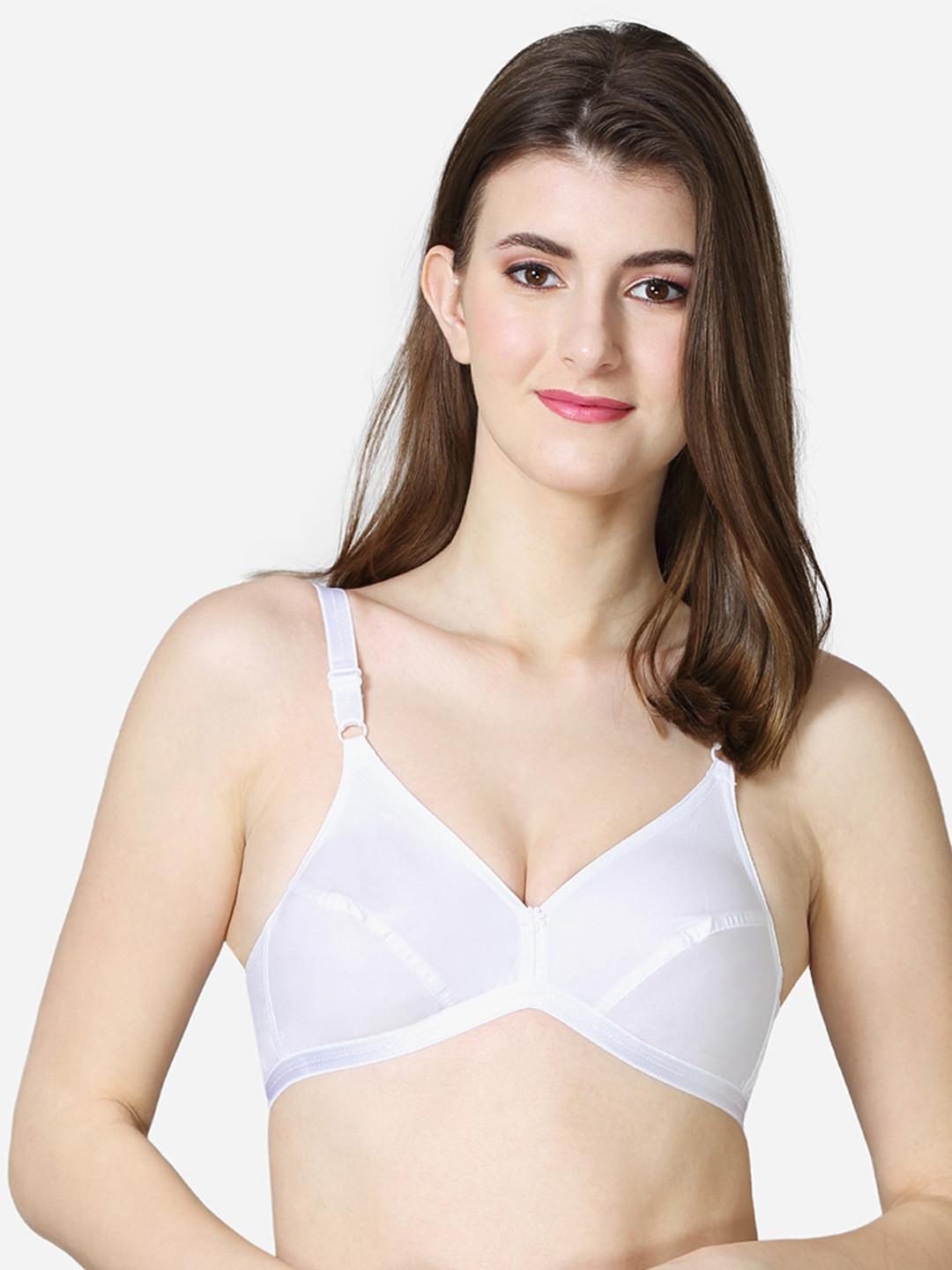 VStar White Non Padded Non-Wired Everyday Bra-DIYA-B-WHITE