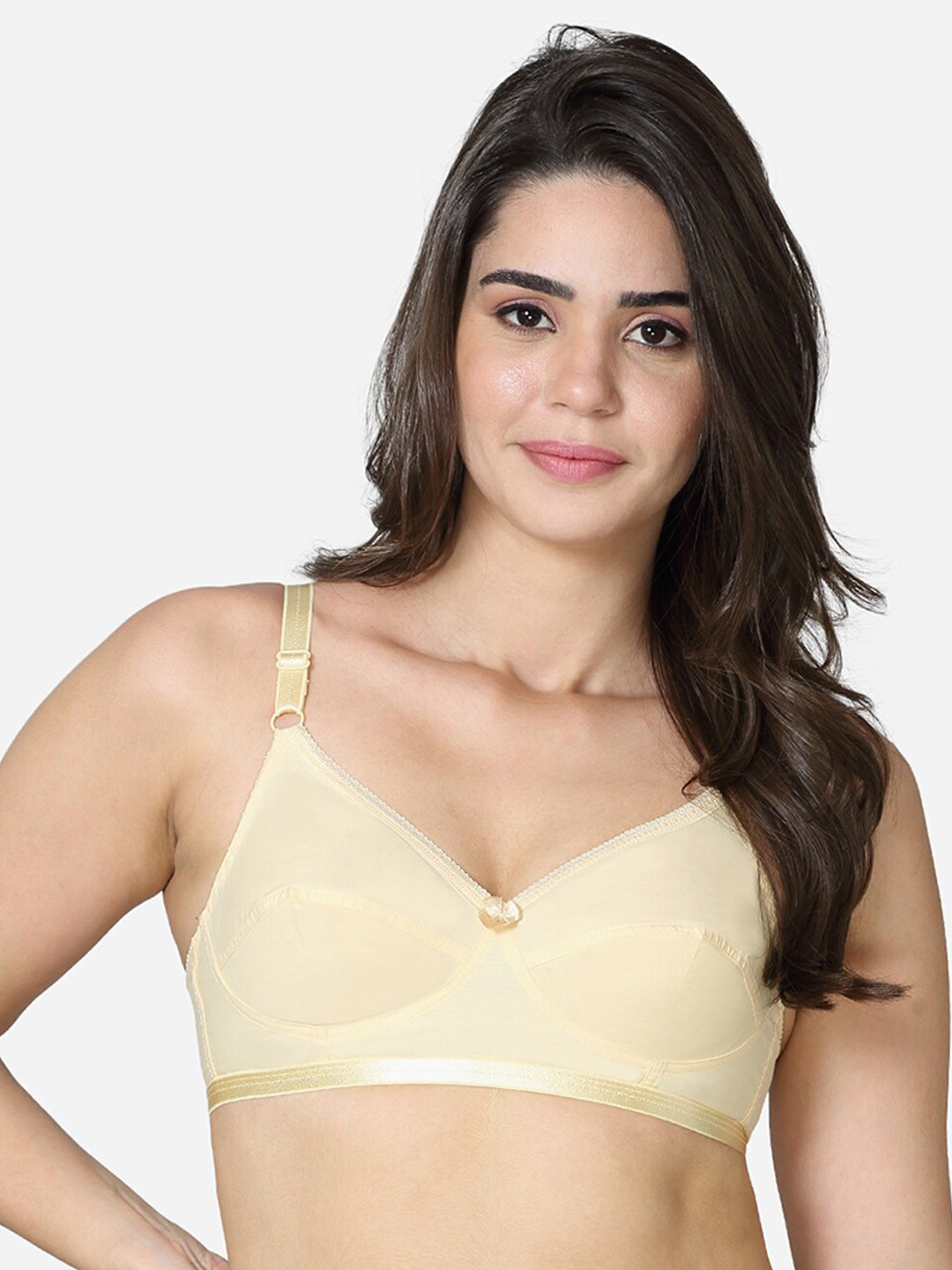 VStar Beige Non Padded Non-Wired Everyday Bra-DREAMS-C-SKIN