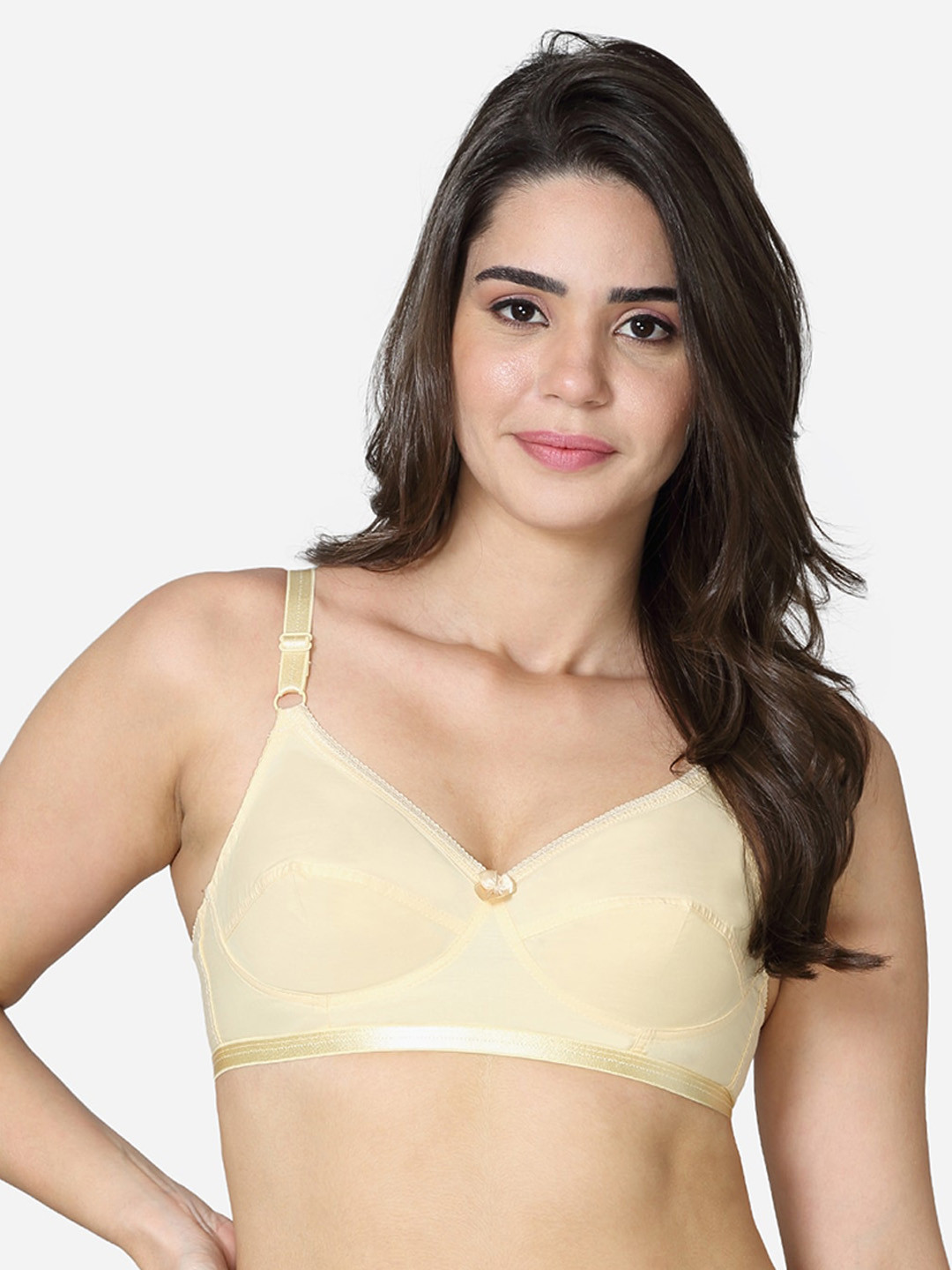 VStar Cream-Coloured Non Padded Non-Wired Everyday Bra-DREAMS-D-SKIN