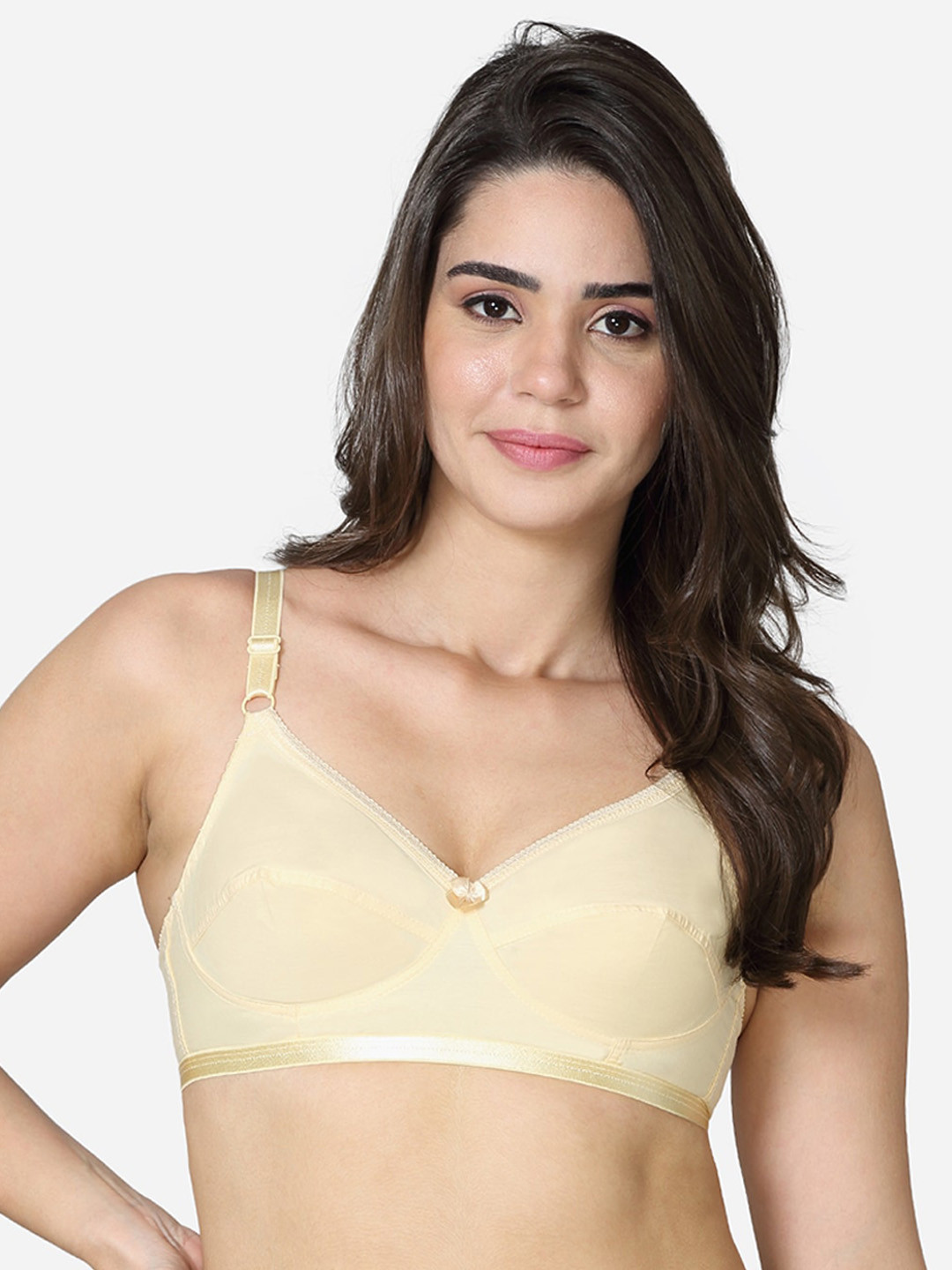 VStar Cream-Coloured Non Padded Non-Wired Everyday Bra-DREAMS-C-SKIN
