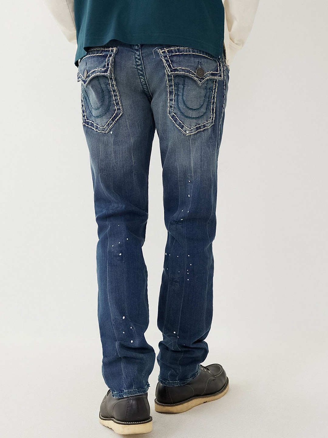 True Religion Men Super T Geno Regular Fit Light Fade Jeans