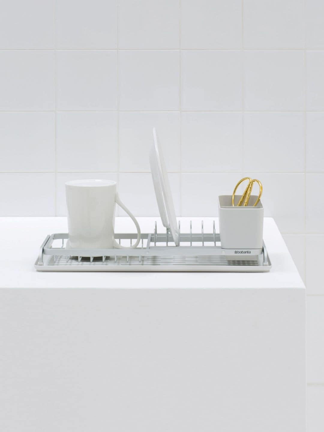 Brabantia Grey Textured Compact Dish Drying Rack Kitchen Tools