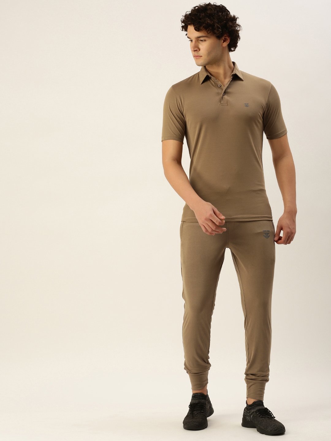 Track pants with polo shirt outlet