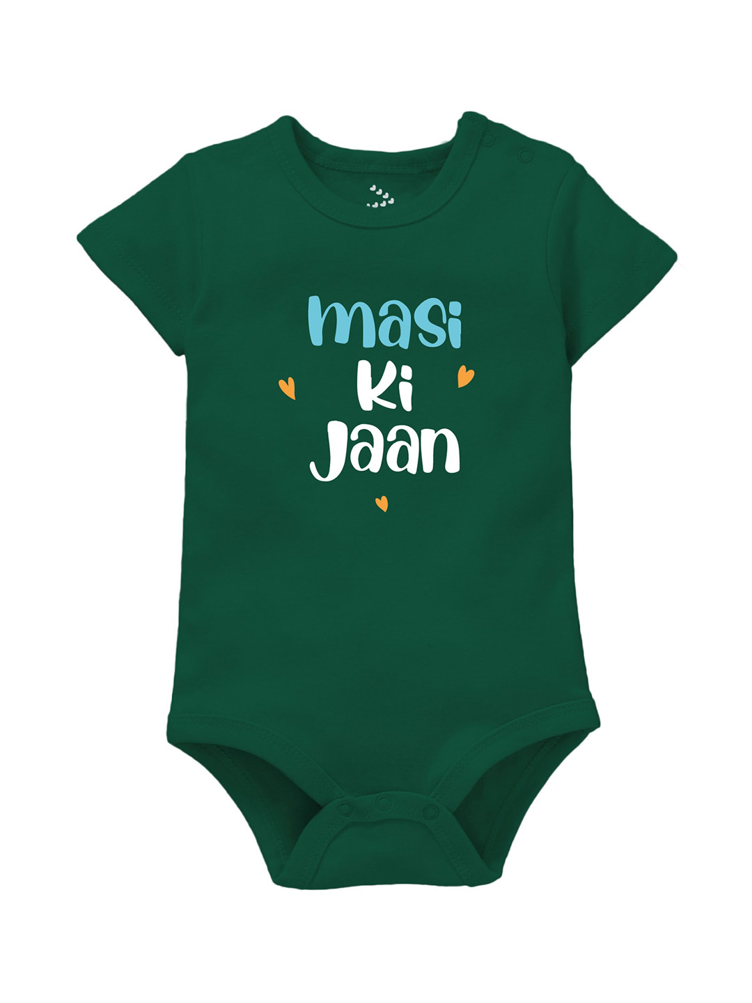 Zeezeezoo Infant Green Maasi Ki Baby Jaan Printed Bodysuit