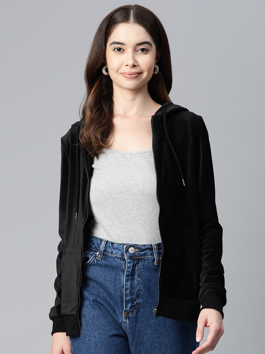 Marks & Spencer Velvet Finish Hooded Sweatshirt