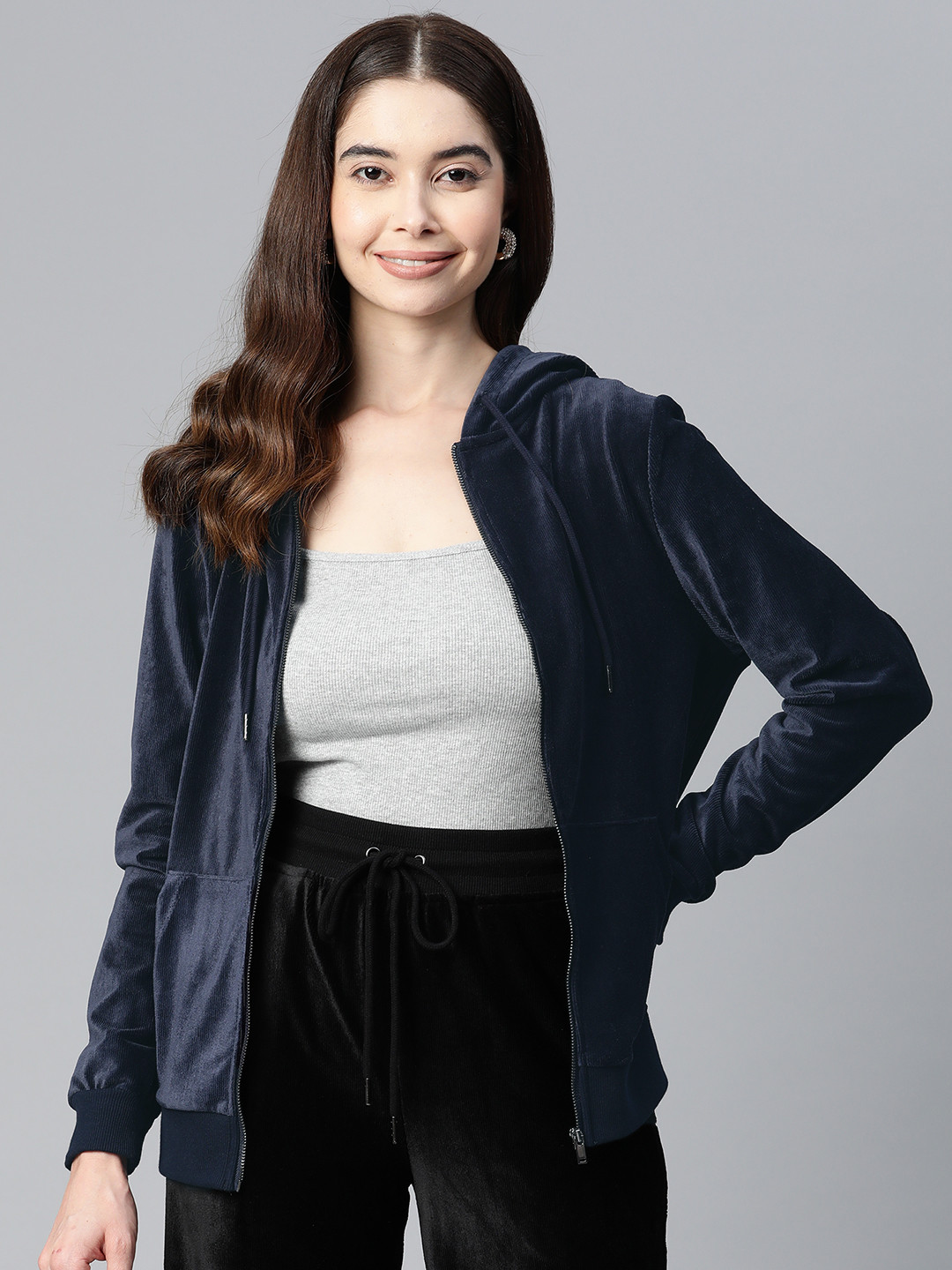 Marks & Spencer Velvet Finish Hooded Sweatshirt