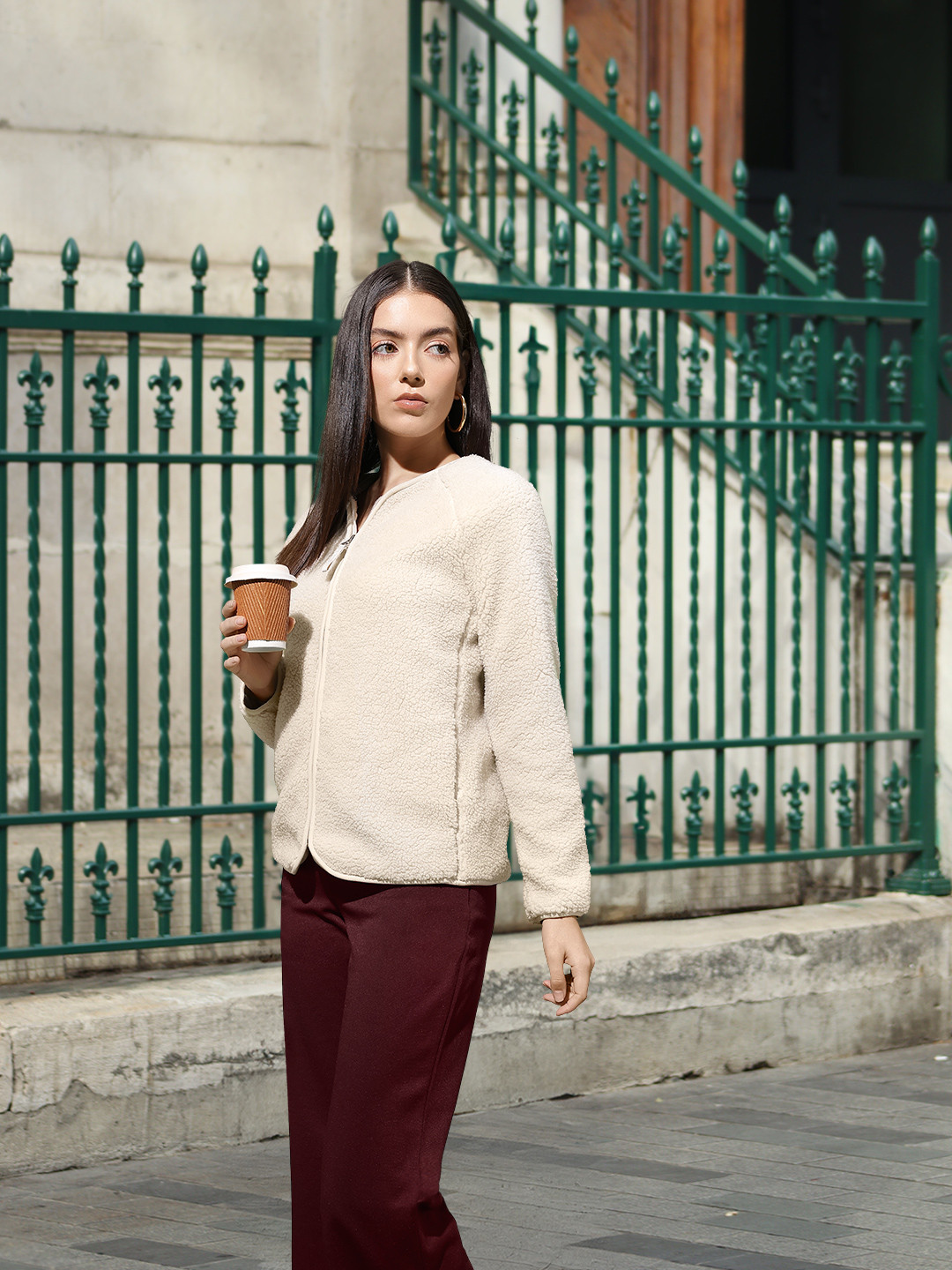 Marks & Spencer Women Sherpa Lightweight Tailored Jacket