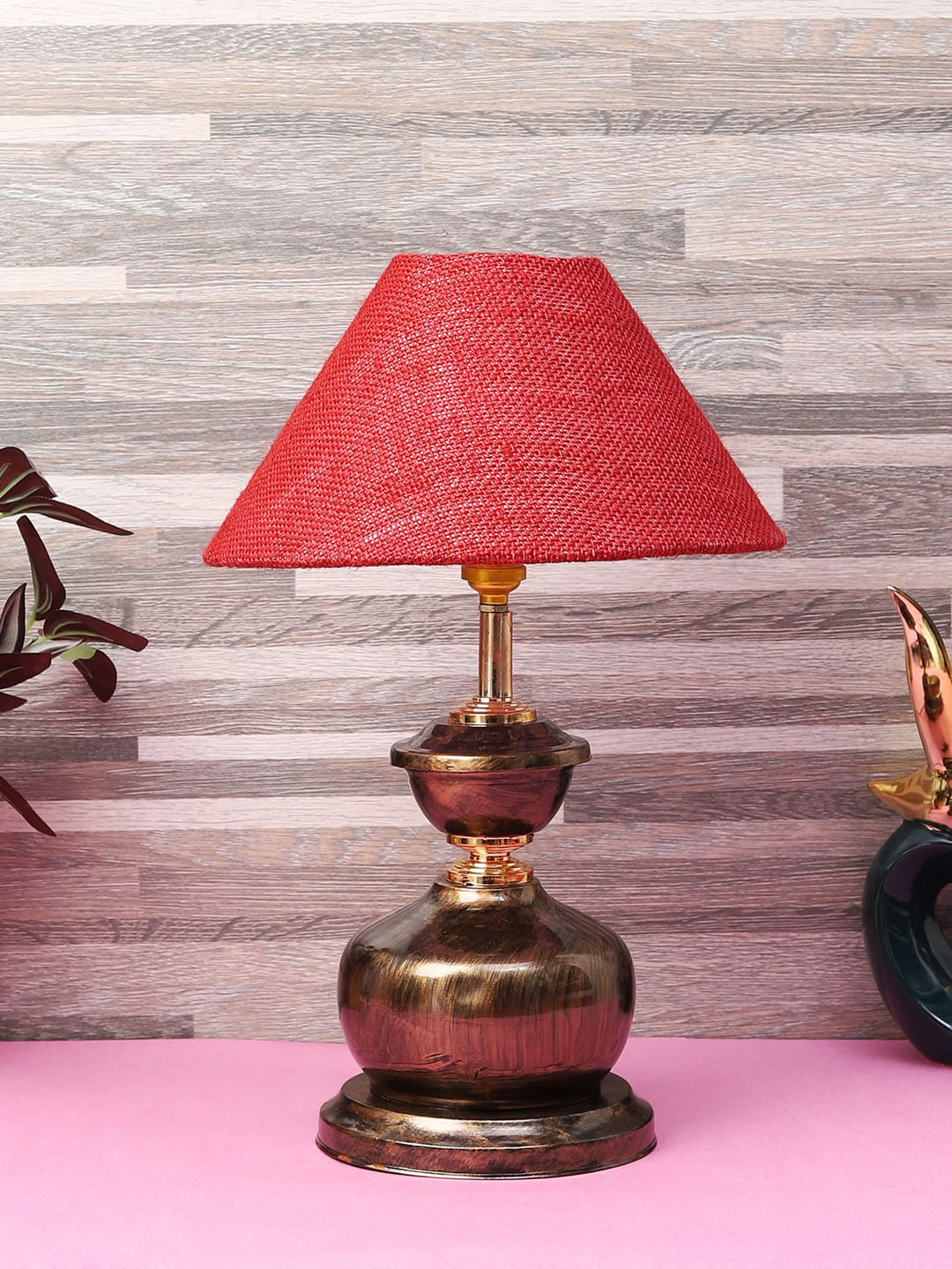 foziq Copper Solid Metal Table Lamps