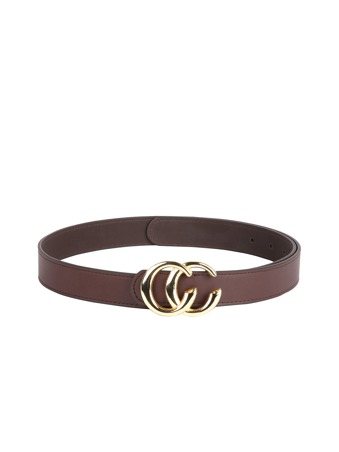CRUSSET Women Brown Solid Push Pin Belt