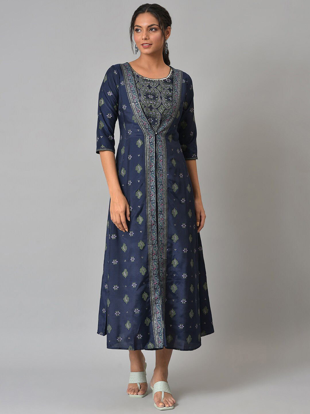 W Floral Print Shantung Jumpsuit