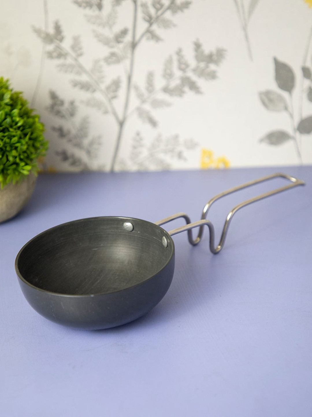 MARKET99 Black Hard Anodized Stainless Steel Tadka Pan