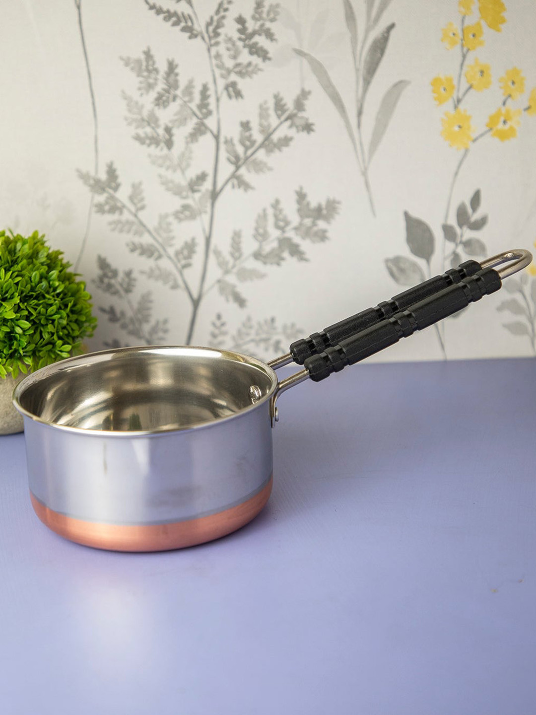 MARKET99 Silver-Colored Saucepan With Copper Plated Bottom