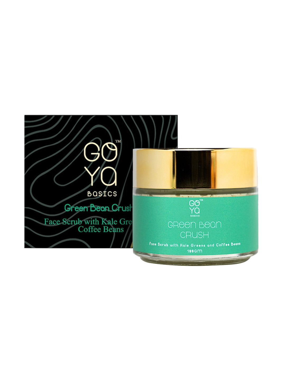 GOYA BASICS Green Bean Crush Face Scrub with Kale Greens & Coffee Beans - 100 g