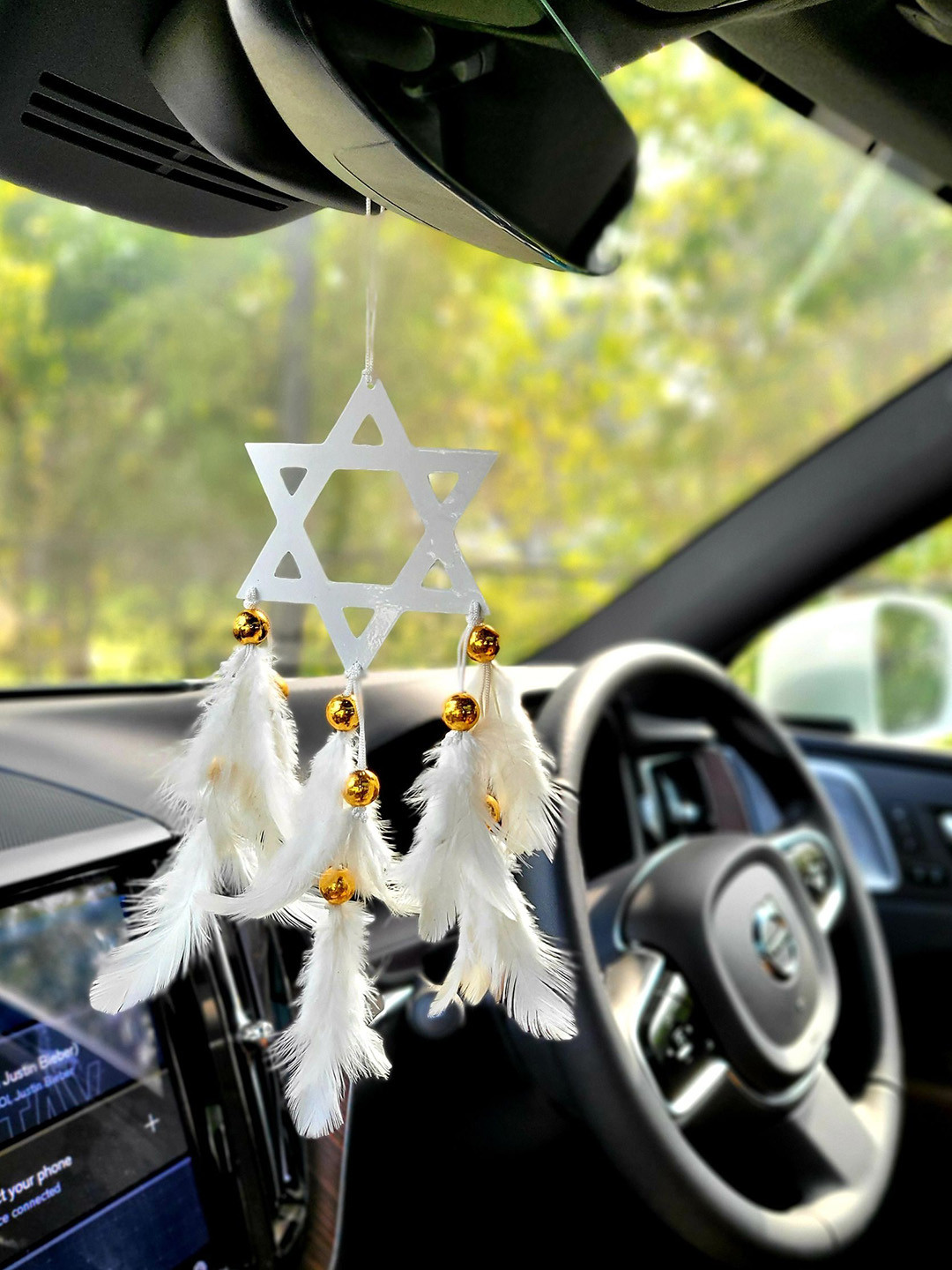 BS AMOR Start And Feather Car Hanging Windchimes