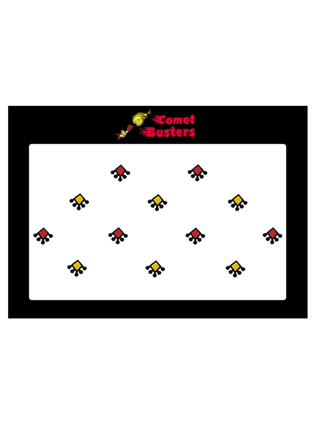 Comet Busters Set Of 12 Red & Yellow Bindis