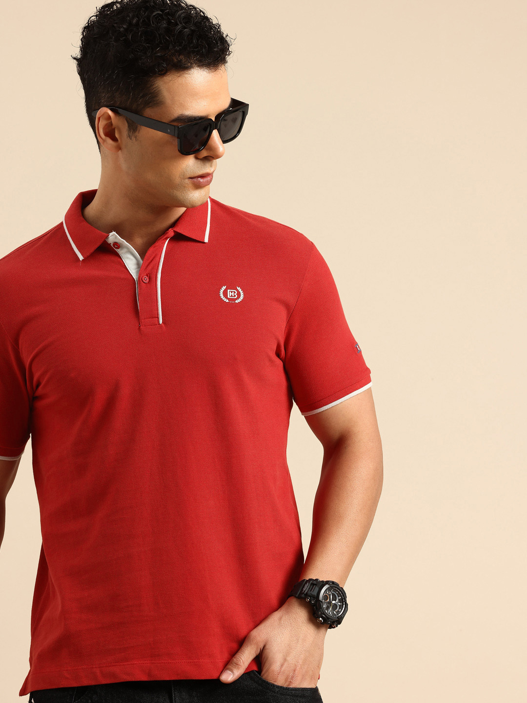 Being Human Pure Cotton Polo Collar T-shirt