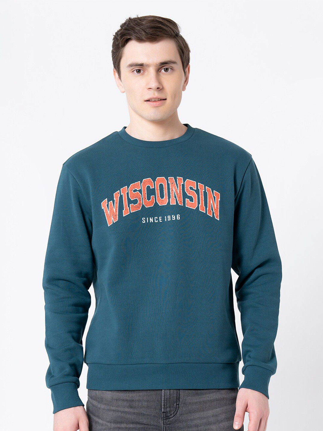 Red Tape Men Blue Sweatshirt