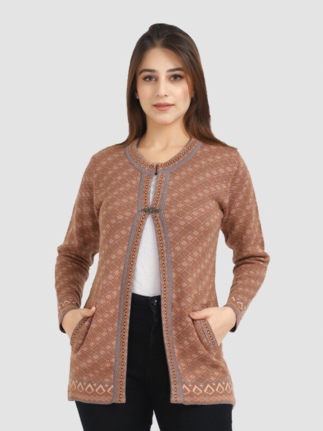 aarbee Women Orange Cardigan