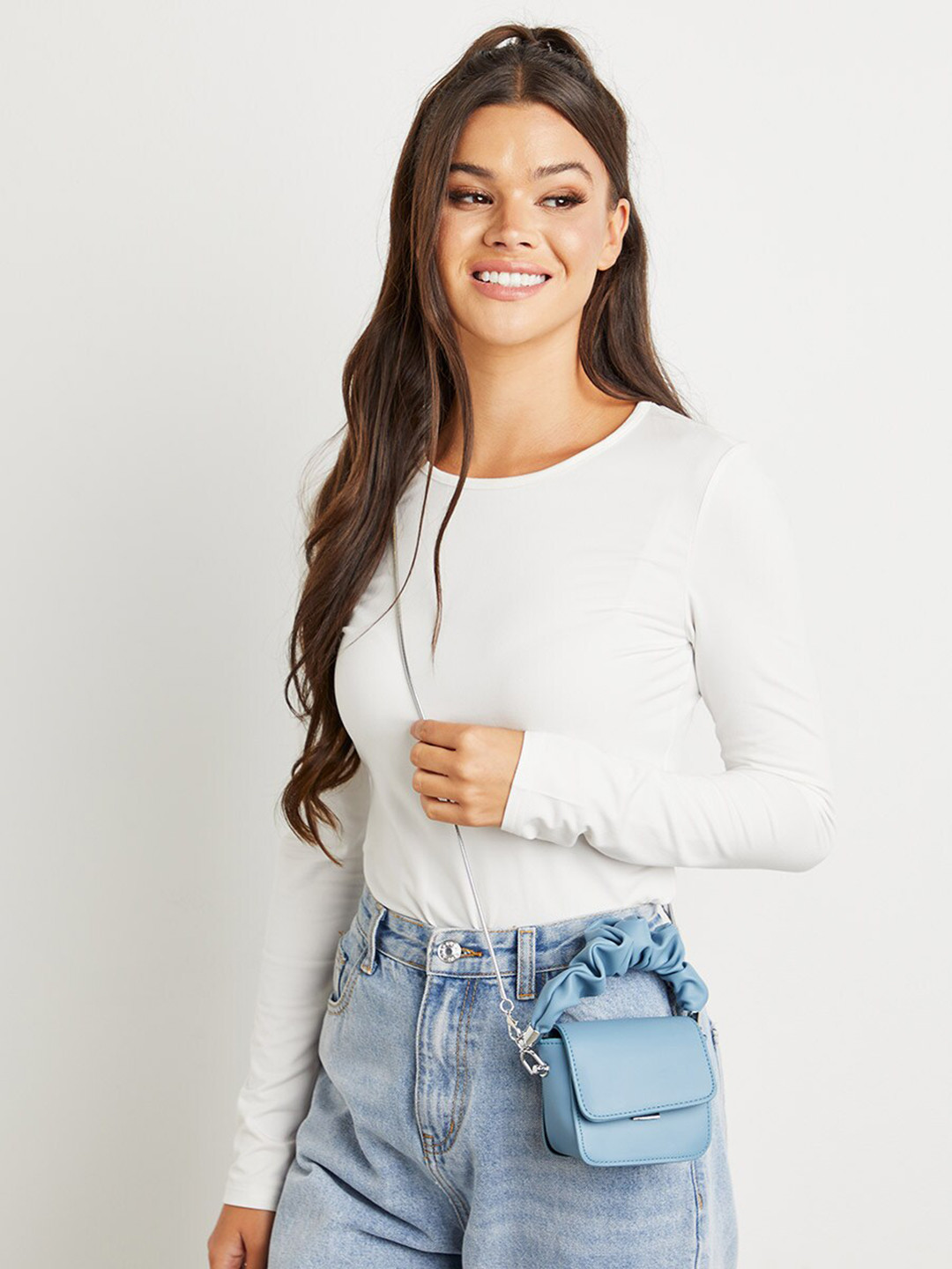 Styli Solid Structured Sling Bag