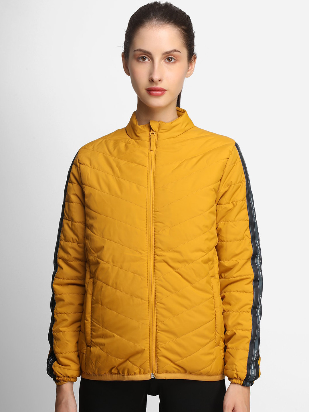 Wildcraft Women Mustard Windcheater Padded Jacket