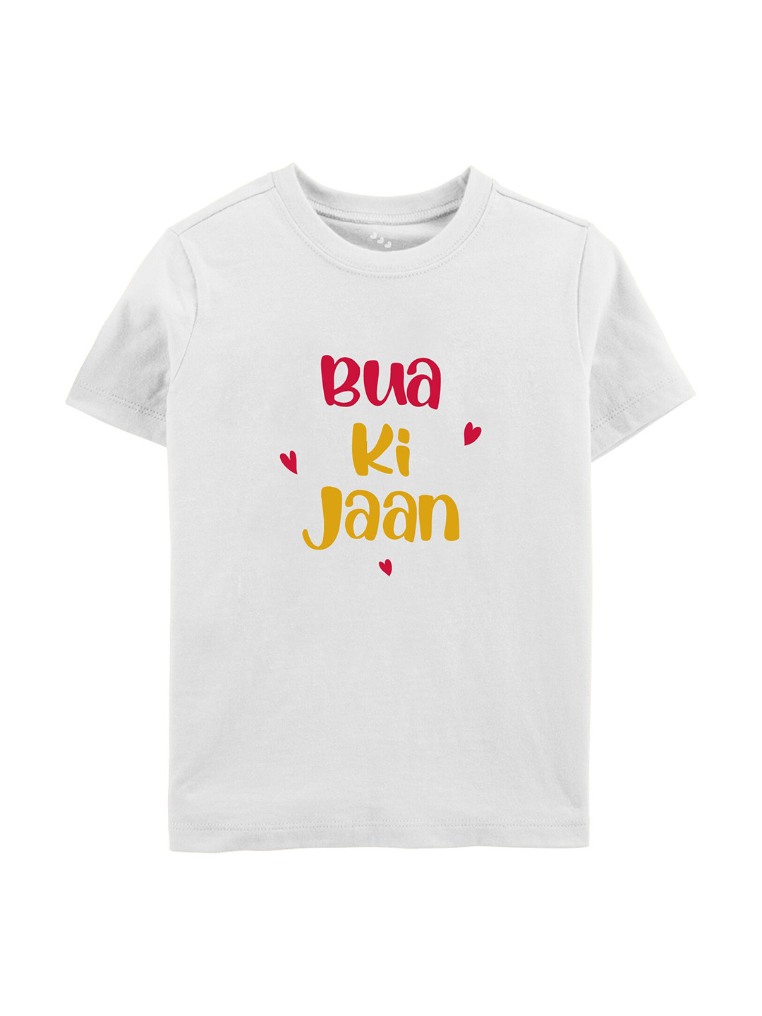 Zeezeezoo Kids White Pure Cotton Bua Ki Jaan Printed Tshirt